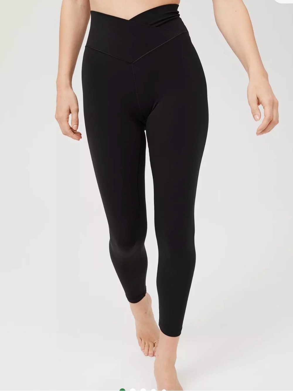 aerie Black crossover waist leggings